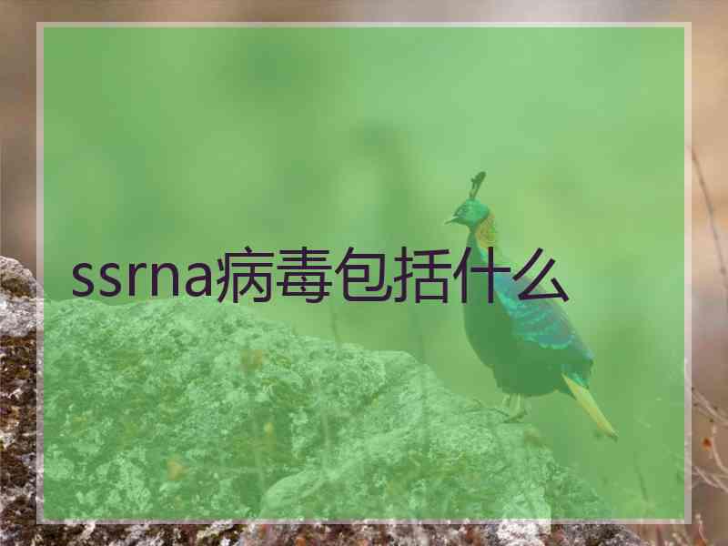 ssrna病毒包括什么