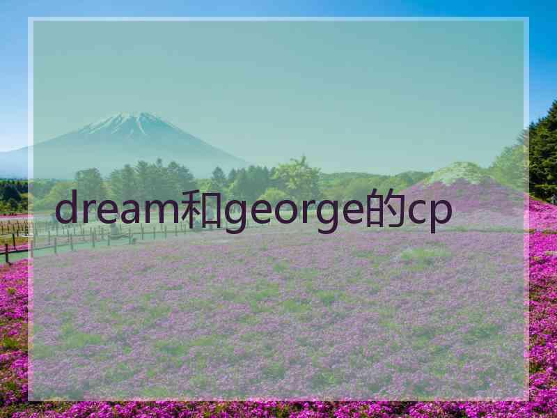 dream和george的cp