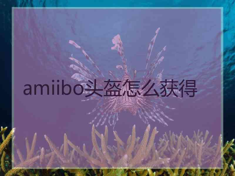 amiibo头盔怎么获得