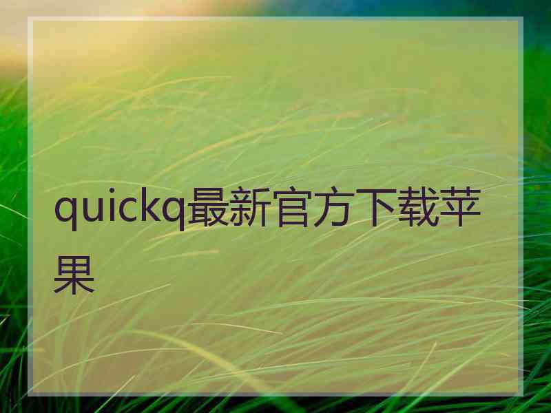 quickq最新官方下载苹果
