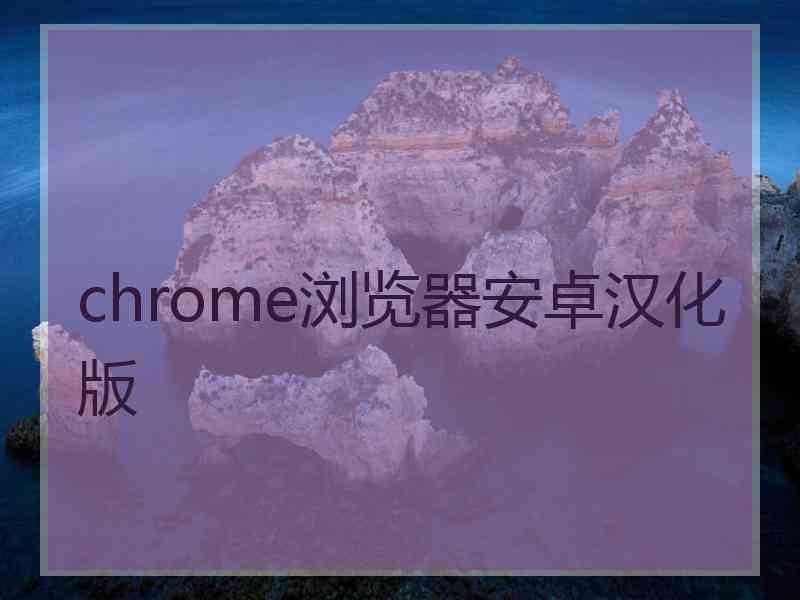 chrome浏览器安卓汉化版