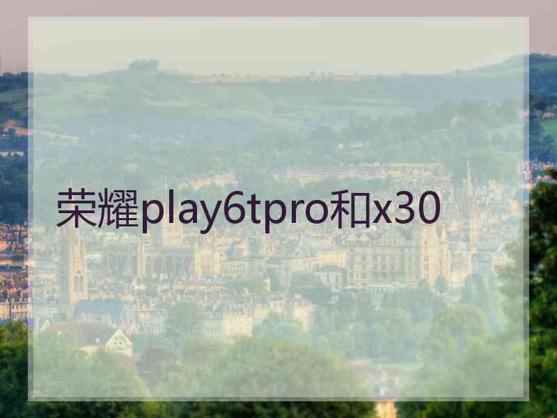 荣耀play6tpro和x30