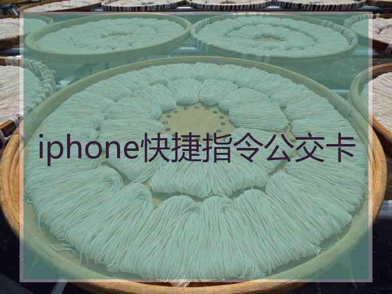 iphone快捷指令公交卡