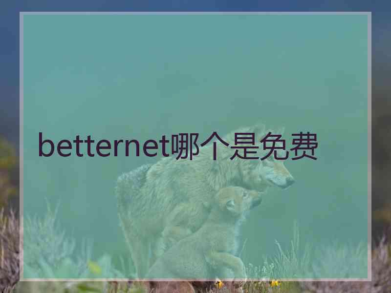 betternet哪个是免费