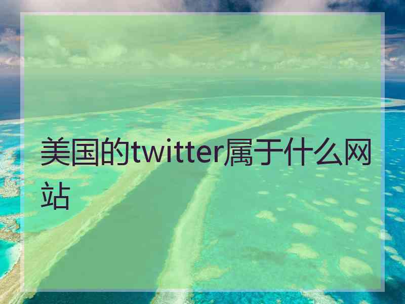 美国的twitter属于什么网站