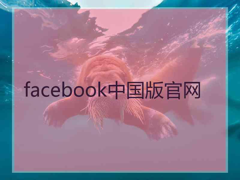 facebook中国版官网