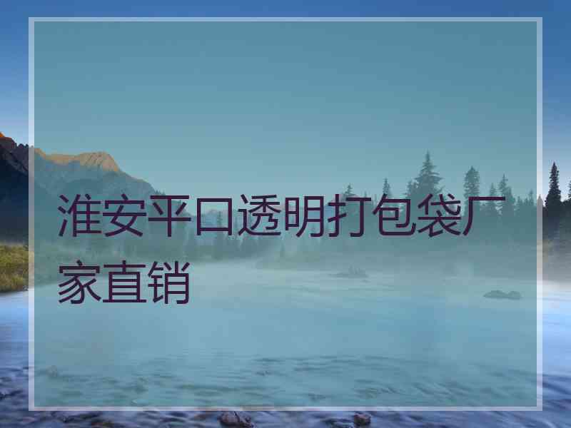 淮安平口透明打包袋厂家直销