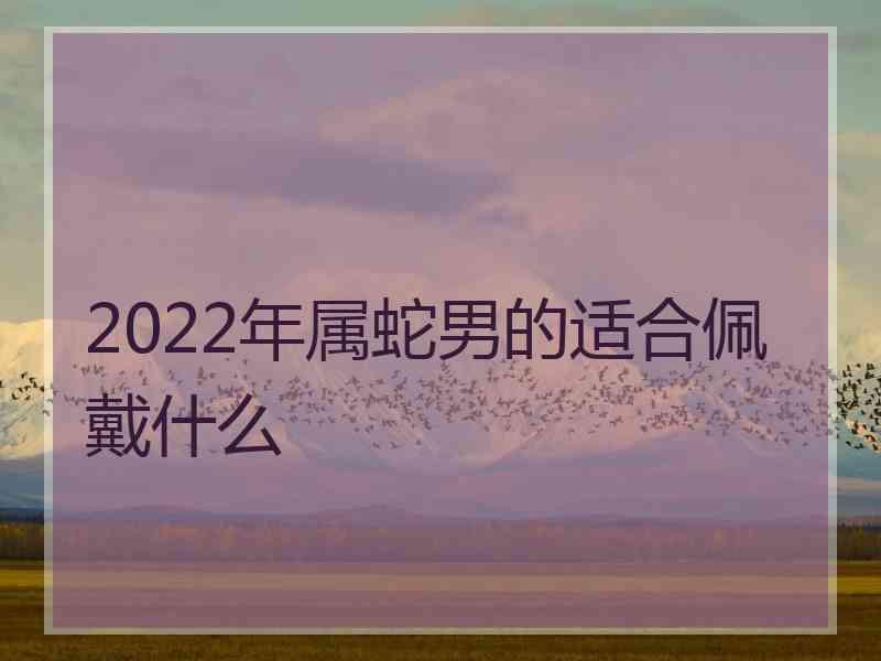 2022年属蛇男的适合佩戴什么