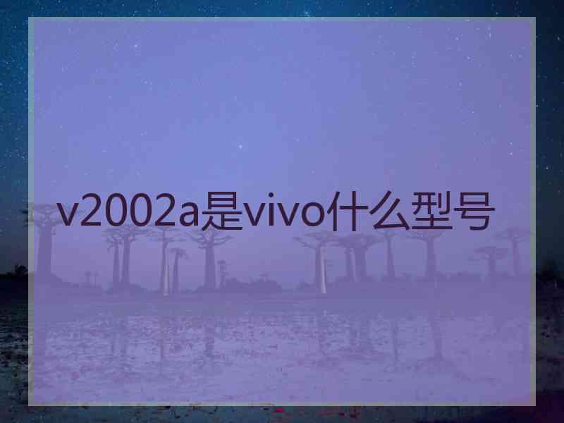 v2002a是vivo什么型号