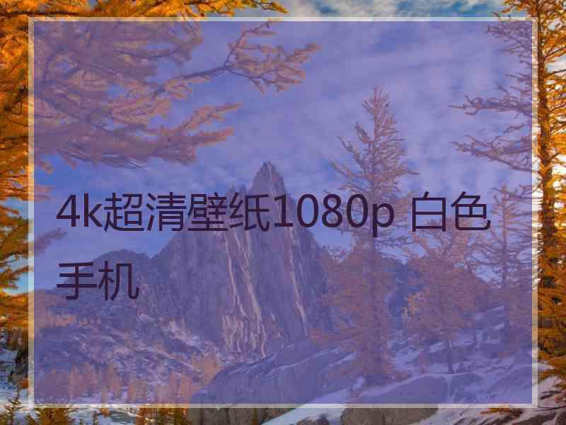 4k超清壁纸1080p 白色手机