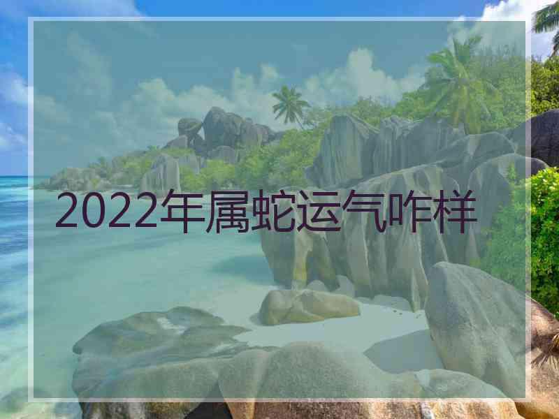 2022年属蛇运气咋样