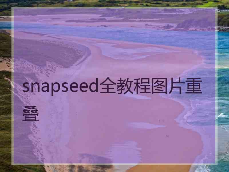 snapseed全教程图片重叠