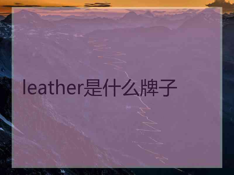 leather是什么牌子