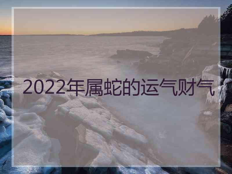 2022年属蛇的运气财气